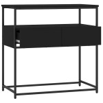 vidaXL Măsuță consolă, negru, 75x40x75 cm, lemn compozit vidaXL Măsuță consolă, negru, 75x40x75 cm, lemn compozit