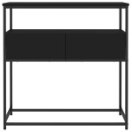 vidaXL Măsuță consolă, negru, 75x40x75 cm, lemn compozit vidaXL Măsuță consolă, negru, 75x40x75 cm, lemn compozit
