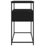 vidaXL Măsuță consolă, negru, 75x40x75 cm, lemn compozit vidaXL Măsuță consolă, negru, 75x40x75 cm, lemn compozit
