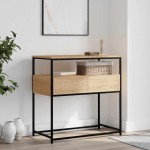 vidaXL Masă consolă, stejar sonoma, 75x40x75 cm, lemn prelucrat vidaXL Masă consolă, stejar sonoma, 75x40x75 cm, lemn prelucrat