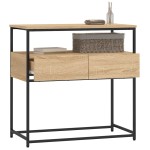vidaXL Masă consolă, stejar sonoma, 75x40x75 cm, lemn prelucrat vidaXL Masă consolă, stejar sonoma, 75x40x75 cm, lemn prelucrat