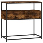 vidaXL Măsuță consolă, stejar fumuriu, 75x40x75 cm, lemn prelucrat vidaXL Măsuță consolă, stejar fumuriu, 75x40x75 cm, lemn prelucrat