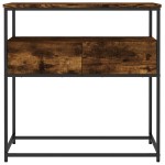 vidaXL Măsuță consolă, stejar fumuriu, 75x40x75 cm, lemn prelucrat vidaXL Măsuță consolă, stejar fumuriu, 75x40x75 cm, lemn prelucrat