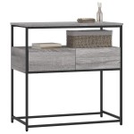 vidaXL Măsuță consolă, gri sonoma, 75x40x75 cm, lemn prelucrat