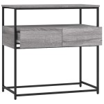 vidaXL Măsuță consolă, gri sonoma, 75x40x75 cm, lemn prelucrat