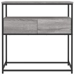 vidaXL Măsuță consolă, gri sonoma, 75x40x75 cm, lemn prelucrat