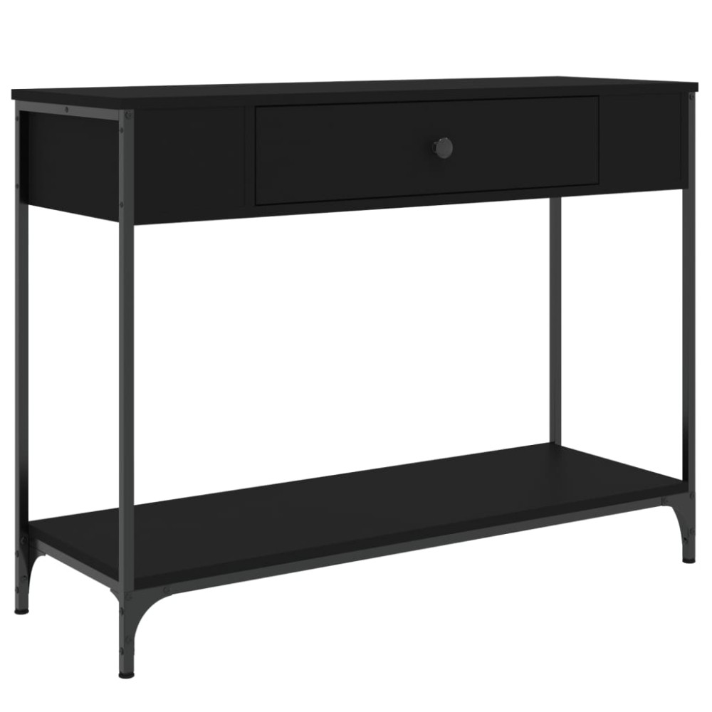 vidaXL Măsuță consolă, negru, 100x34,5x75 cm, lemn compozit