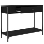 vidaXL Măsuță consolă, negru, 100x34,5x75 cm, lemn compozit vidaXL Măsuță consolă, negru, 100x34,5x75 cm, lemn compozit