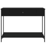 vidaXL Măsuță consolă, negru, 100x34,5x75 cm, lemn compozit vidaXL Măsuță consolă, negru, 100x34,5x75 cm, lemn compozit