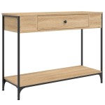 vidaXL Măsuță consolă, stejar sonoma, 100x34,5x75 cm, lemn prelucrat vidaXL Măsuță consolă, stejar sonoma, 100x34,5x75 cm, lemn prelucrat