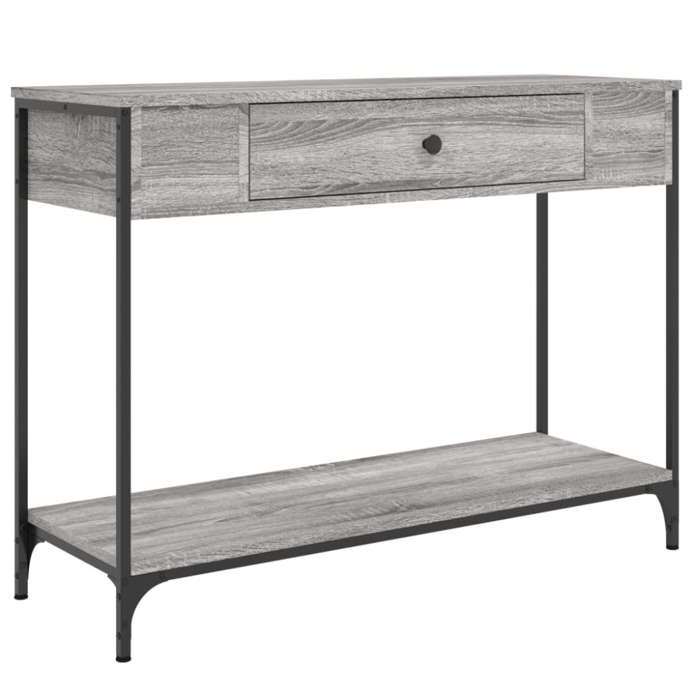 vidaXL Măsuță consolă, gri sonoma, 100x34,5x75 cm, lemn prelucrat