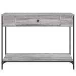 vidaXL Măsuță consolă, gri sonoma, 100x34,5x75 cm, lemn prelucrat vidaXL Măsuță consolă, gri sonoma, 100x34,5x75 cm, lemn prelucrat