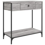vidaXL Masă consolă, gri sonoma, 75x34,5x75 cm, lemn prelucrat
