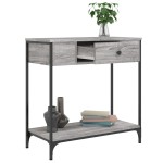 vidaXL Masă consolă, gri sonoma, 75x34,5x75 cm, lemn prelucrat