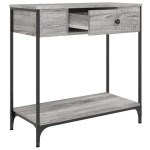 vidaXL Masă consolă, gri sonoma, 75x34,5x75 cm, lemn prelucrat