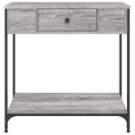 vidaXL Masă consolă, gri sonoma, 75x34,5x75 cm, lemn prelucrat