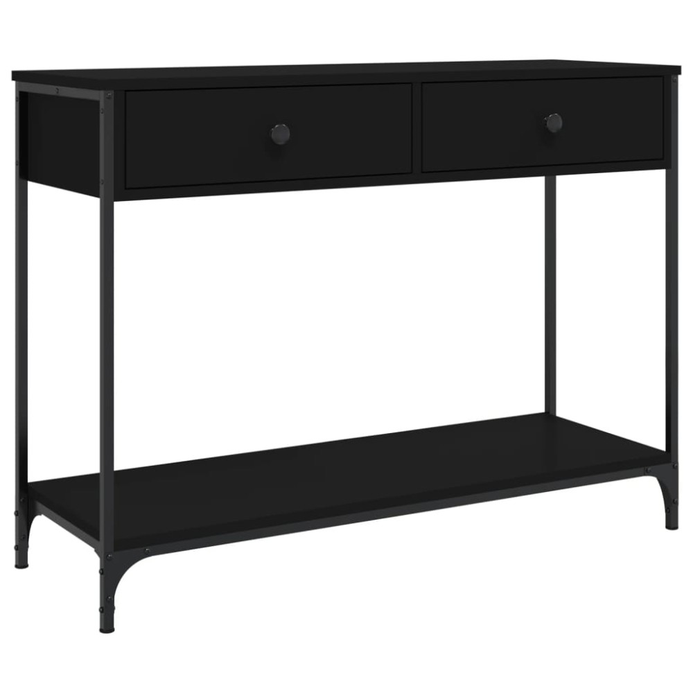 vidaXL Măsuță consolă, negru, 100x34,5x75 cm, lemn compozit