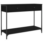 vidaXL Măsuță consolă, negru, 100x34,5x75 cm, lemn compozit vidaXL Măsuță consolă, negru, 100x34,5x75 cm, lemn compozit