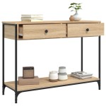 vidaXL Măsuță consolă, stejar sonoma, 100x34,5x75 cm, lemn prelucrat vidaXL Măsuță consolă, stejar sonoma, 100x34,5x75 cm, lemn prelucrat