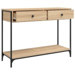 vidaXL Măsuță consolă, stejar sonoma, 100x34,5x75 cm, lemn prelucrat vidaXL Măsuță consolă, stejar sonoma, 100x34,5x75 cm, lemn prelucrat