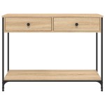 vidaXL Măsuță consolă, stejar sonoma, 100x34,5x75 cm, lemn prelucrat vidaXL Măsuță consolă, stejar sonoma, 100x34,5x75 cm, lemn prelucrat