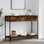 vidaXL Măsuță consolă, stejar fumuriu, 100x34,5x75 cm, lemn prelucrat vidaXL Măsuță consolă, stejar fumuriu, 100x34,5x75 cm, lemn prelucrat