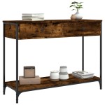 vidaXL Măsuță consolă, stejar fumuriu, 100x34,5x75 cm, lemn prelucrat vidaXL Măsuță consolă, stejar fumuriu, 100x34,5x75 cm, lemn prelucrat