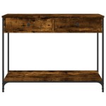 vidaXL Măsuță consolă, stejar fumuriu, 100x34,5x75 cm, lemn prelucrat vidaXL Măsuță consolă, stejar fumuriu, 100x34,5x75 cm, lemn prelucrat