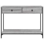 vidaXL Măsuță consolă, gri sonoma, 100x34,5x75 cm, lemn prelucrat vidaXL Măsuță consolă, gri sonoma, 100x34,5x75 cm, lemn prelucrat