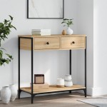 vidaXL Masă consolă, stejar sonoma, 75x34,5x75 cm, lemn prelucrat vidaXL Masă consolă, stejar sonoma, 75x34,5x75 cm, lemn prelucrat