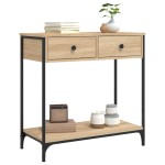 vidaXL Masă consolă, stejar sonoma, 75x34,5x75 cm, lemn prelucrat vidaXL Masă consolă, stejar sonoma, 75x34,5x75 cm, lemn prelucrat