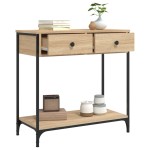 vidaXL Masă consolă, stejar sonoma, 75x34,5x75 cm, lemn prelucrat vidaXL Masă consolă, stejar sonoma, 75x34,5x75 cm, lemn prelucrat