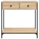 vidaXL Masă consolă, stejar sonoma, 75x34,5x75 cm, lemn prelucrat vidaXL Masă consolă, stejar sonoma, 75x34,5x75 cm, lemn prelucrat
