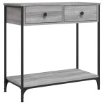 vidaXL Masă consolă, gri sonoma, 75x34,5x75 cm, lemn prelucrat