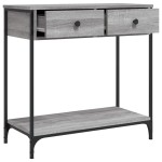 vidaXL Masă consolă, gri sonoma, 75x34,5x75 cm, lemn prelucrat