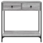 vidaXL Masă consolă, gri sonoma, 75x34,5x75 cm, lemn prelucrat