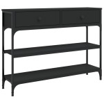 vidaXL Măsuță consolă, negru, 100x25x75 cm, lemn compozit vidaXL Măsuță consolă, negru, 100x25x75 cm, lemn compozit