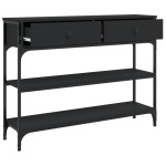 vidaXL Măsuță consolă, negru, 100x25x75 cm, lemn compozit vidaXL Măsuță consolă, negru, 100x25x75 cm, lemn compozit