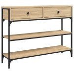 vidaXL Măsuță consolă, stejar sonoma, 100x25x75 cm, lemn prelucrat vidaXL Măsuță consolă, stejar sonoma, 100x25x75 cm, lemn prelucrat