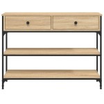 vidaXL Măsuță consolă, stejar sonoma, 100x25x75 cm, lemn prelucrat vidaXL Măsuță consolă, stejar sonoma, 100x25x75 cm, lemn prelucrat