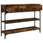 vidaXL Măsuță consolă, stejar fumuriu, 100x25x75 cm, lemn prelucrat vidaXL Măsuță consolă, stejar fumuriu, 100x25x75 cm, lemn prelucrat