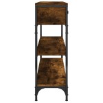 vidaXL Măsuță consolă, stejar fumuriu, 100x25x75 cm, lemn prelucrat vidaXL Măsuță consolă, stejar fumuriu, 100x25x75 cm, lemn prelucrat