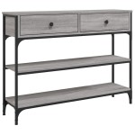 vidaXL Măsuță consolă, gri sonoma, 100x25x75 cm, lemn prelucrat vidaXL Măsuță consolă, gri sonoma, 100x25x75 cm, lemn prelucrat