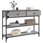 vidaXL Măsuță consolă, gri sonoma, 100x25x75 cm, lemn prelucrat vidaXL Măsuță consolă, gri sonoma, 100x25x75 cm, lemn prelucrat