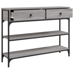 vidaXL Măsuță consolă, gri sonoma, 100x25x75 cm, lemn prelucrat vidaXL Măsuță consolă, gri sonoma, 100x25x75 cm, lemn prelucrat