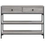 vidaXL Măsuță consolă, gri sonoma, 100x25x75 cm, lemn prelucrat vidaXL Măsuță consolă, gri sonoma, 100x25x75 cm, lemn prelucrat