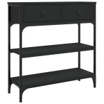 vidaXL Măsuță consolă, negru, 72,5x25x75 cm, lemn compozit vidaXL Măsuță consolă, negru, 72,5x25x75 cm, lemn compozit