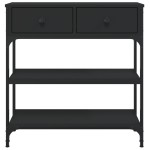 vidaXL Măsuță consolă, negru, 72,5x25x75 cm, lemn compozit vidaXL Măsuță consolă, negru, 72,5x25x75 cm, lemn compozit