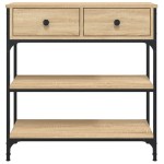 vidaXL Măsuță consolă, stejar sonoma, 72,5x25x75 cm, lemn prelucrat