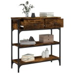 vidaXL Măsuță consolă, stejar fumuriu, 72,5x25x75 cm, lemn prelucrat vidaXL Măsuță consolă, stejar fumuriu, 72,5x25x75 cm, lemn prelucrat